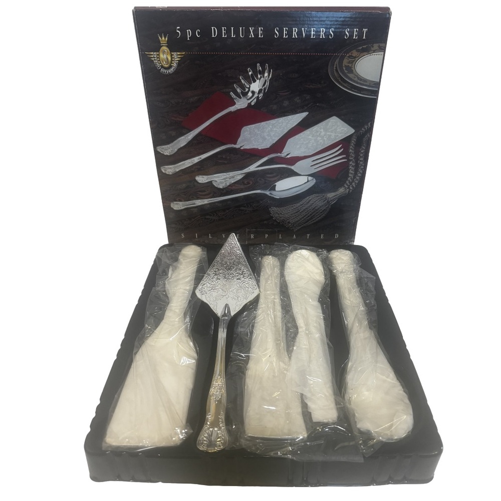 Silver Plated 5 PC Servers Utensil Set